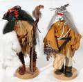020224 WOOD NORTH WEST KACHINA DOLLS TWO H 12
