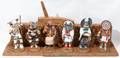 020222 PORCELAIN NATIVE AMERICAN HOPI KACHINA FIGURES