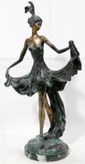 012234 FRENCH BRONZE SCULPTURE BALLERINA H 20