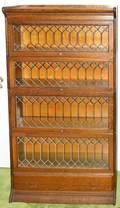011303 GUNN FURNITURE CO OAK FOURSECTION BOOKCASE
