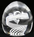 011292 STEUBEN AIR TWIST GLASS PAPERWEIGHT H 3 DIA