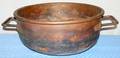 010255 HAND HAMMERED DOUBLE HANDLED COPPER CALDRON