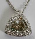 122267 150 CT TRILLIANT CUT DIAMOND PENDANT DIA 12