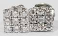 122266 180 CT RETRO SQUARE CLUSTER DIAMOND EARRINGS