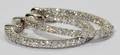 052282 160 CT INSIDEOUTSIDE DIAMOND HOOP EARRINGS