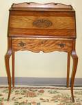 050234 QUEEN ANN STYLE MAHOGANY SECRETARY DESK H 41