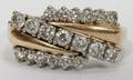 042304 14 KT YGOLD  MILLE DIAMOND RING SIZE 575