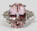 042294 10 CT NATURAL KUNZITE  110 CT DIAMOND RING