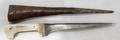 042270 ANTIQUE DAGGER WITH WALRUS HANDLE L 17 14
