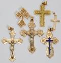 041330 14KT YELLOW GOLD CROSSES  CRUCIFIXES SIX