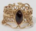 041319 YELLOW GOLD  GARNET RING