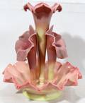 040310 FENTON BURMESE GLASS EPERGNE C 1930 H 13