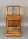 Early 20th C Oak Walking Cane Display Case