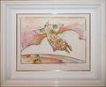 032250 PETER MAX COLOR LITHOGRAPH 16 X 21 ANGEL