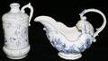 031273 MEISSEN BLUE FLORAL PORCELAIN GRAVY BOAT L 9