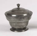 Pewter sugar bowl attributed to Parks Boyd Philadelphia 17951819