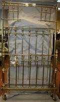 030241 BRASS HIGH BACK TWIN BED H 88 W 48