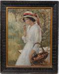 022244 WILLIAM HENRY MARGETSON OIL ON CANVAS BOARD 13