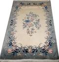 022229 CHINESE SCULPTED FLORAL BORDER ORIENTAL RUG