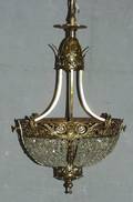 022215 FRENCH GILT BRONZE AND CRYSTAL CHANDELIER