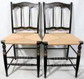 012272 SIDE CHAIRS3  BLACK  GILT DEMILUNE TABLES 2