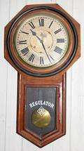 012251 ANSONIA MAHOGANY REGULATOR CLOCK C 1900 H 30
