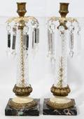 012266 FRENCH STYLE CRYSTAL CANDLESTICKS C 19401950
