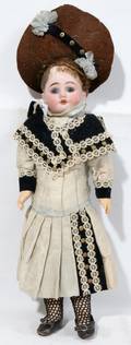 011343 FRENCH BISQUE HEAD DOLL C 1890 L 15