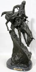 122315 AFTER FREDERIC REMINGTON BRONZE SCULPTURE 27
