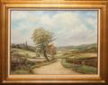 122285 KEN EDWARDS OIL ON CANVAS ENGLISH LANDSCAPE