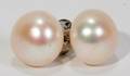 050323 1011MM DIA PEARL AND STERLING SILVER EARRINGS