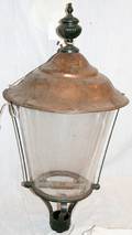 050314 COPPER AND METAL POST LAMP H 36