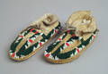 Pair of childs Sioux beaded hide moccasins