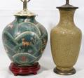 042320 ORIENTAL CLOISONN  PORCELAIN VASE LAMPS 2