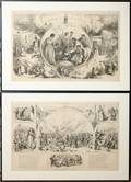 040336 HARPERS WEEKLY WOOD ENGRAVINGS TWO