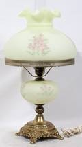 040314 FENTON GLASS LAMP H 21 DIA 10
