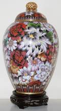 031346 CHINESE CLOISONN GINGER JAR H 12