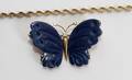 022281 14 KT GOLD DIAMOND  LAPIS PENDANT  BRACELET
