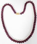 022270 1011MM RUBY BEAD NECKLACE L 24