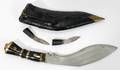 020332 GURKHA KUKRI KNIFE AND SHEATH L 6 BLADE