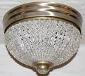 012325 FRENCH CRYSTAL DOME CHANDELIER 2 LIGHT C 1930