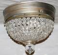 012324 FRENCH CRYSTAL DOME CHANDELIER 2 LIGHT C 1930