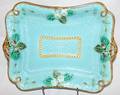 011360 SARREGUEMINES MAJOLICA TRAY 19TH C W 10