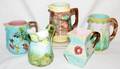 011373 MAJOLICA PITCHERS 5 19TH C H 4 125