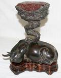 010344 CHINESE BRONZE INCENSE BURNER 18 TH C H 10