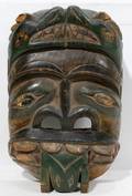010316 PACIFIC NORTHWEST COAST CARVED WOOD MASK H 12