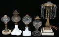 010334 ANTIQUE OIL LAMPS PLUS LAMP BASE 4 PCS H 13