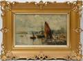 042354 JASPER HUNTER OILBOARD 8 X 12 HARBOR SCENE