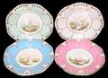 041413 GERMAN HANDPAINTED PORCELAIN SCENIC PLATES 6