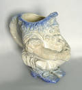 German figural stoneware pitcher